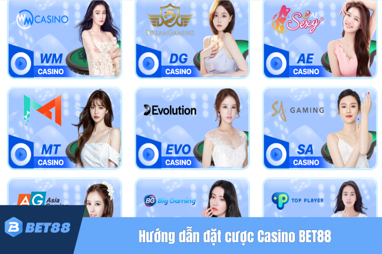 Hướng dẫn đặt cược casino online tại nhà cái BET88