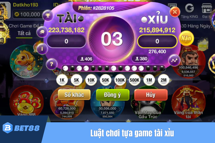 Luật chơi tựa game tài xỉu online chi tiết